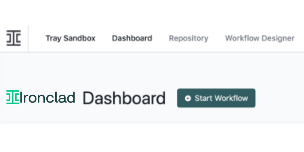 Ironclad dashboard and workflows